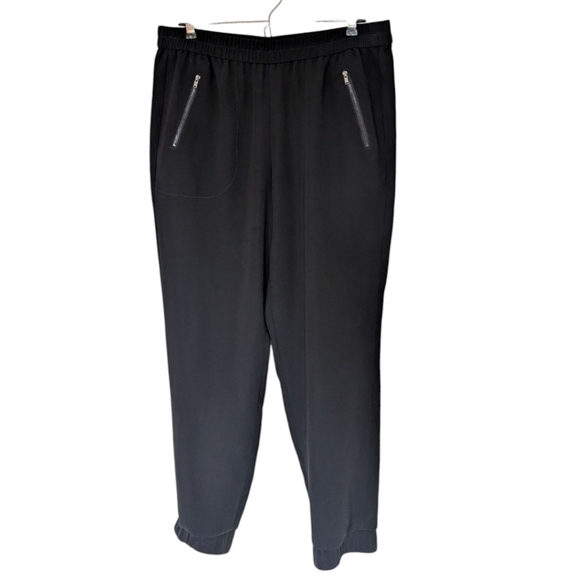 J. Crew Turner Pant Women's 8 Effortless Staple Pull-on Black Pockets Cuffed Hem - Picture 2 of 12